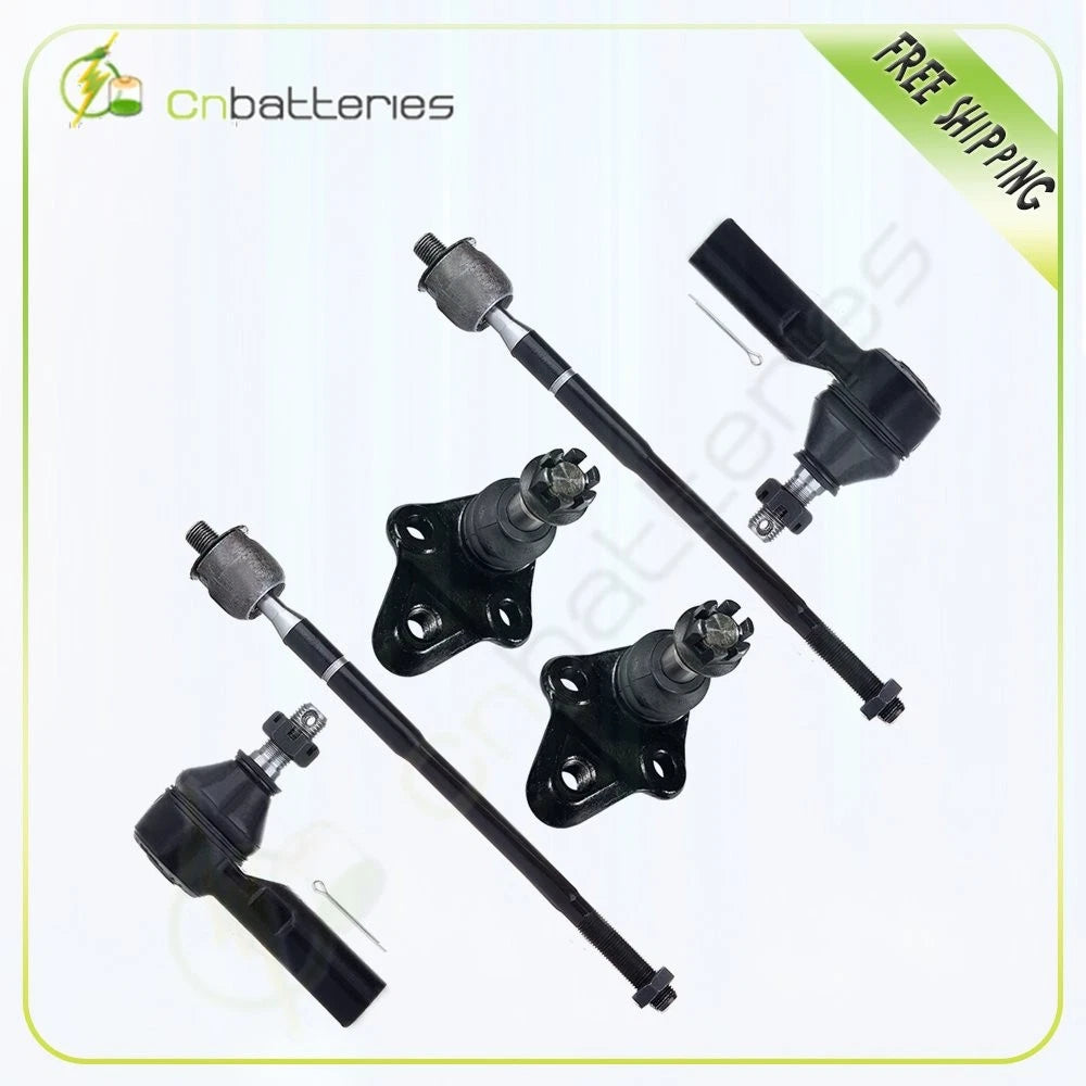 2X Lower Ball Joint & 4X Inner Outer Tie Rod for Toyota Corolla (1998–2002)