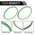Set of 4 AC Vent Dashboard Decoration Rings for Toyota Tacoma (2016–2021) Green