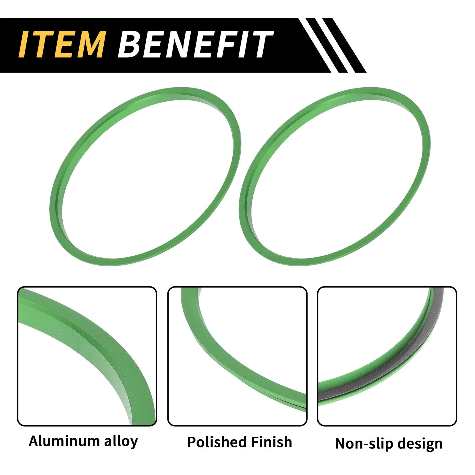 Set of 4 AC Vent Dashboard Decoration Rings for Toyota Tacoma (2016–2021) Green