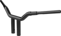 Kage Fighter Handlebar for LA Choppers (10" x 1-1/2", Black, LA-7343-10B)