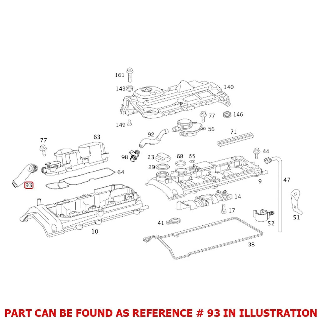 Molded Hose for MB W903 (Oil Separator Pipe & Intake Manifold)