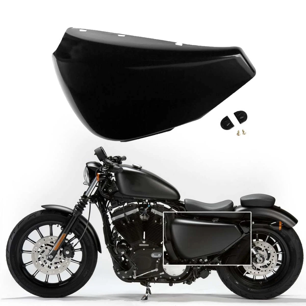 Left Battery Side Cover for Harley Sportster XL883 XL1200 (2004–2013)