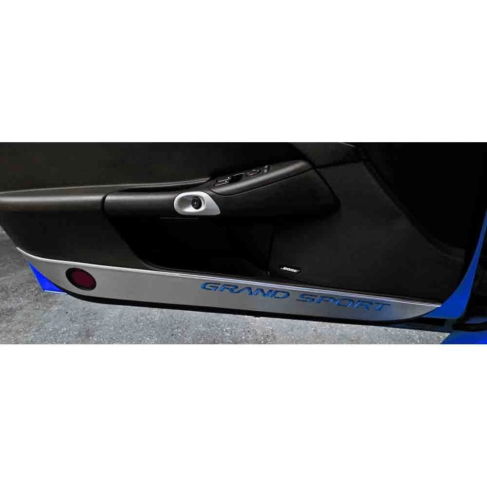 Laser Cut Door Guards with Black Brushed Inlay for Chevrolet Corvette (2005–2013)