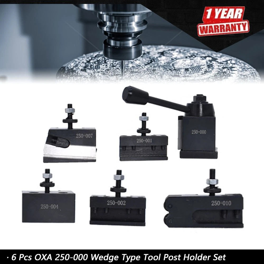 Set of 6 Wedge Type Tool Post Holders for Mini Lathe (Up to 8")