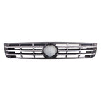 Replacement Black Plastic Front Grille w/Chrome Vertical Bars