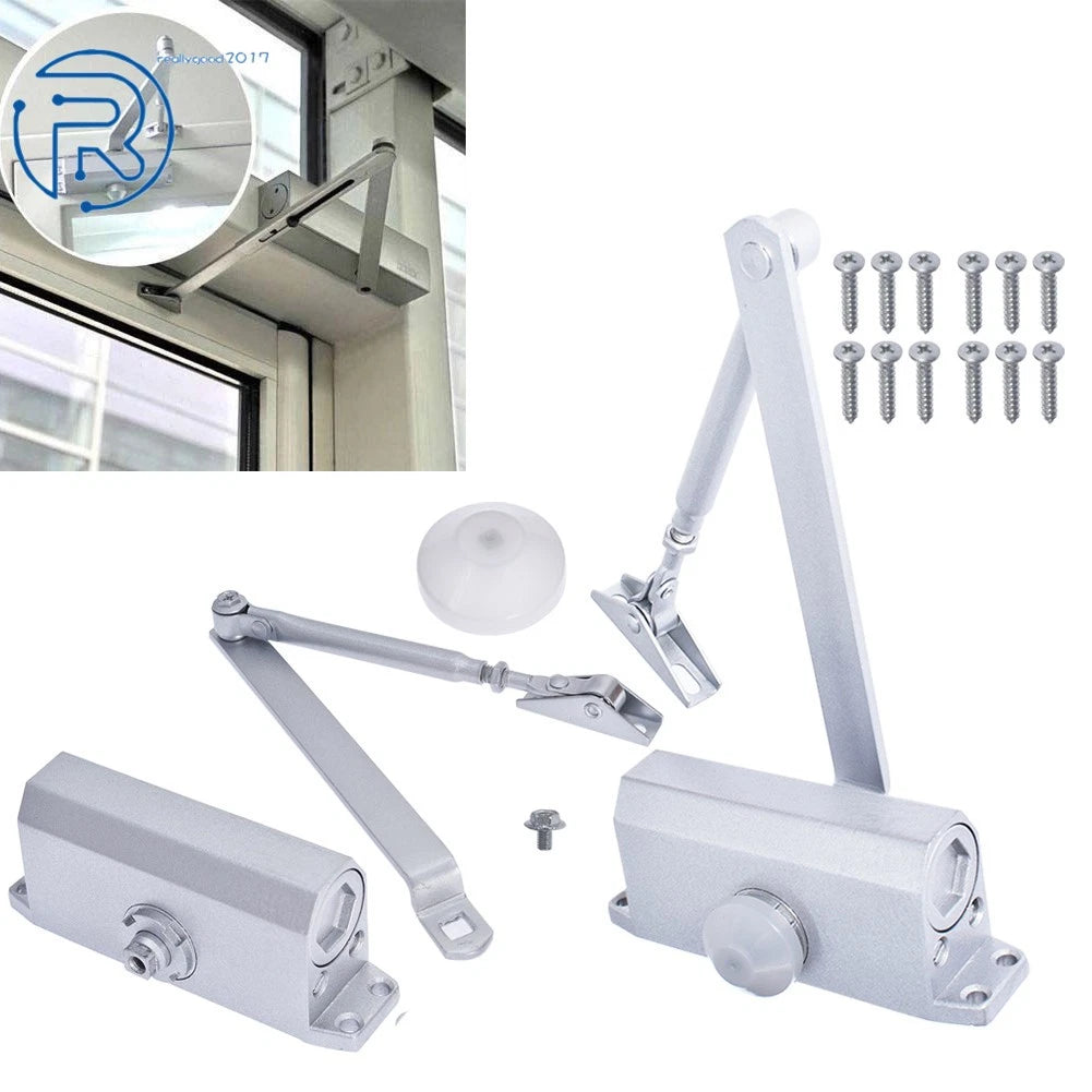 Aluminum Door Closer for Universal Use (25-45KG, 2PCS)
