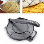 8" Black Aluminum Tortilla Press with 10" Handle