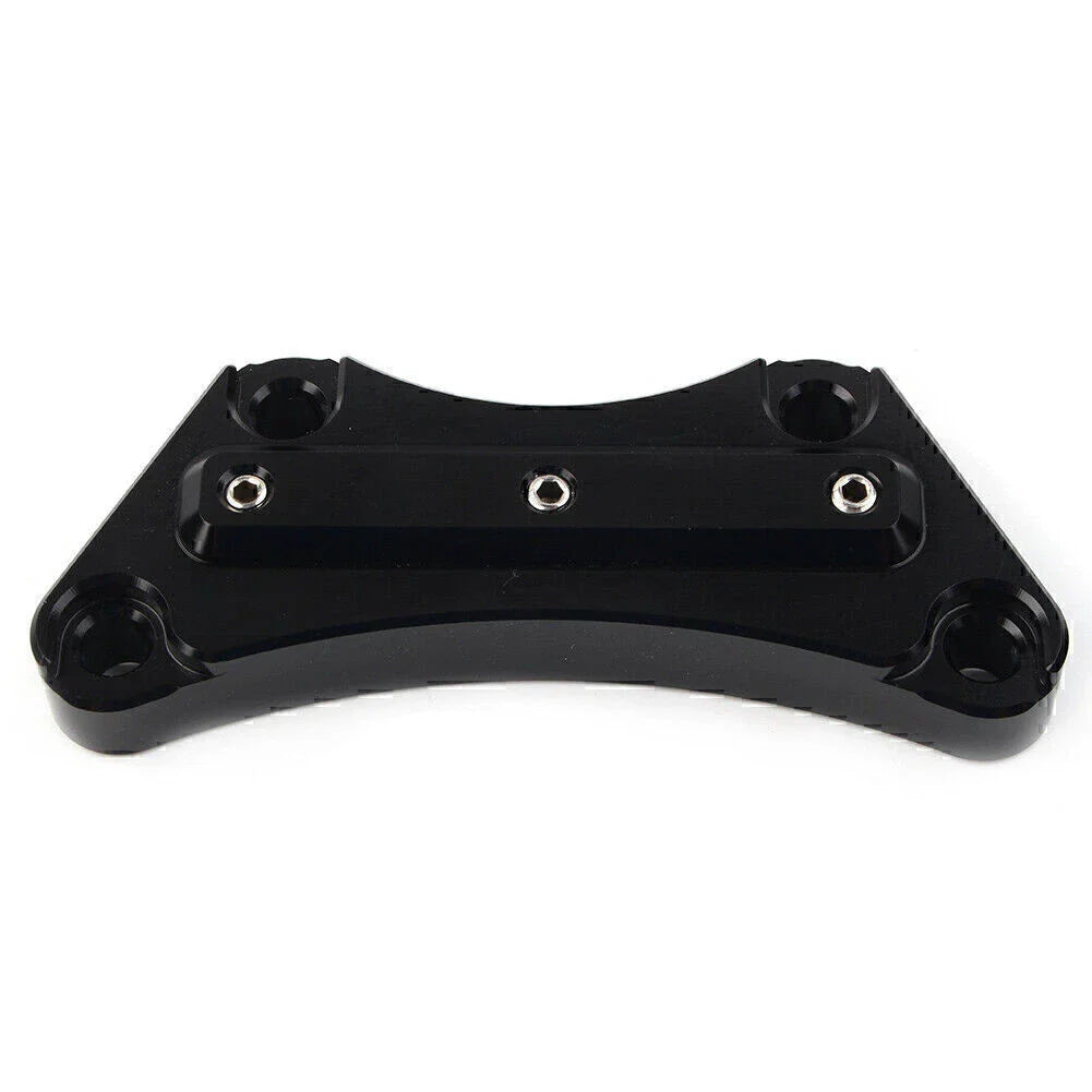 Black Top Handlebar Riser Clamp for Harley Touring Street Road King (2008-2023)
