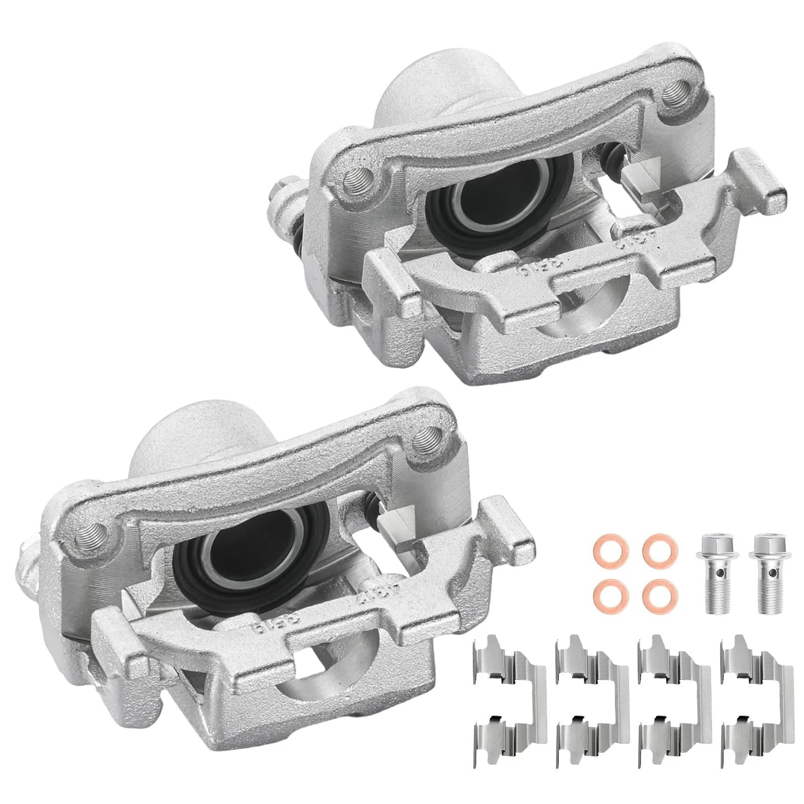Pair Rear Brake Calipers w/ Bracket for Nissan Pathfinder (2013–2020)