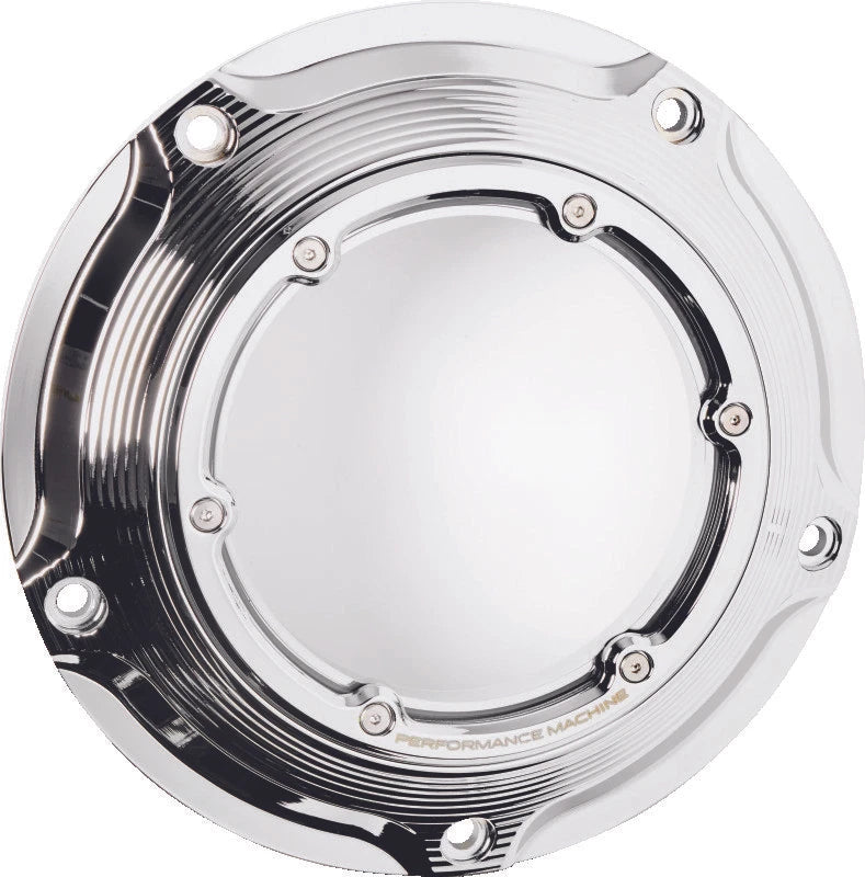 Performance Machine Vision Derby Cover with Bezel - Chrome for Harley Davidson