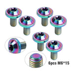 6 x M6x15mm Alloy Torx Head Screws for Motorcycle Bike