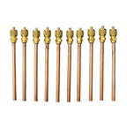 10 Pcs Access Valves Copper Tube for Air Conditioner Refrigeration