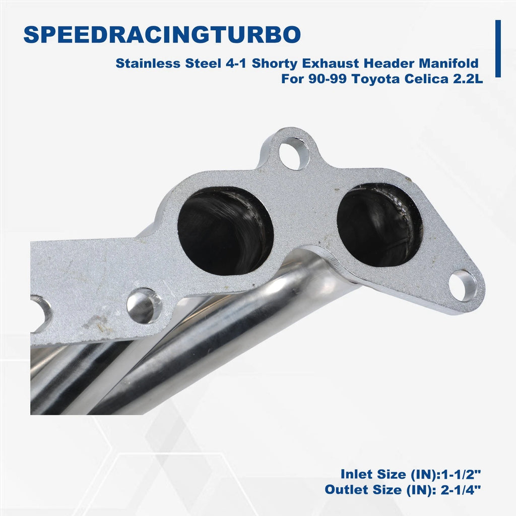 Stainless Steel 4-1 Shorty Exhaust Header Manifold for Toyota Celica (1990–1999)