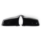 2X Glossy Black Rear View Mirror Cover Trim for BMW 5 Series (E60, F10, F01, F02, E63)