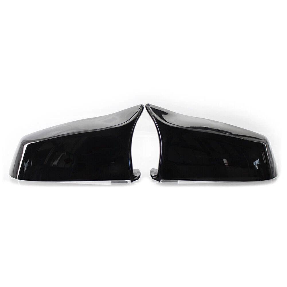 2X Glossy Black Rear View Mirror Cover Trim for BMW 5 Series (E60, F10, F01, F02, E63)