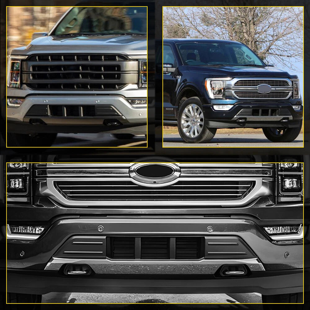 Front Bumper Cover Lower Grille Trim Panel for Ford F150 (2021–2023)