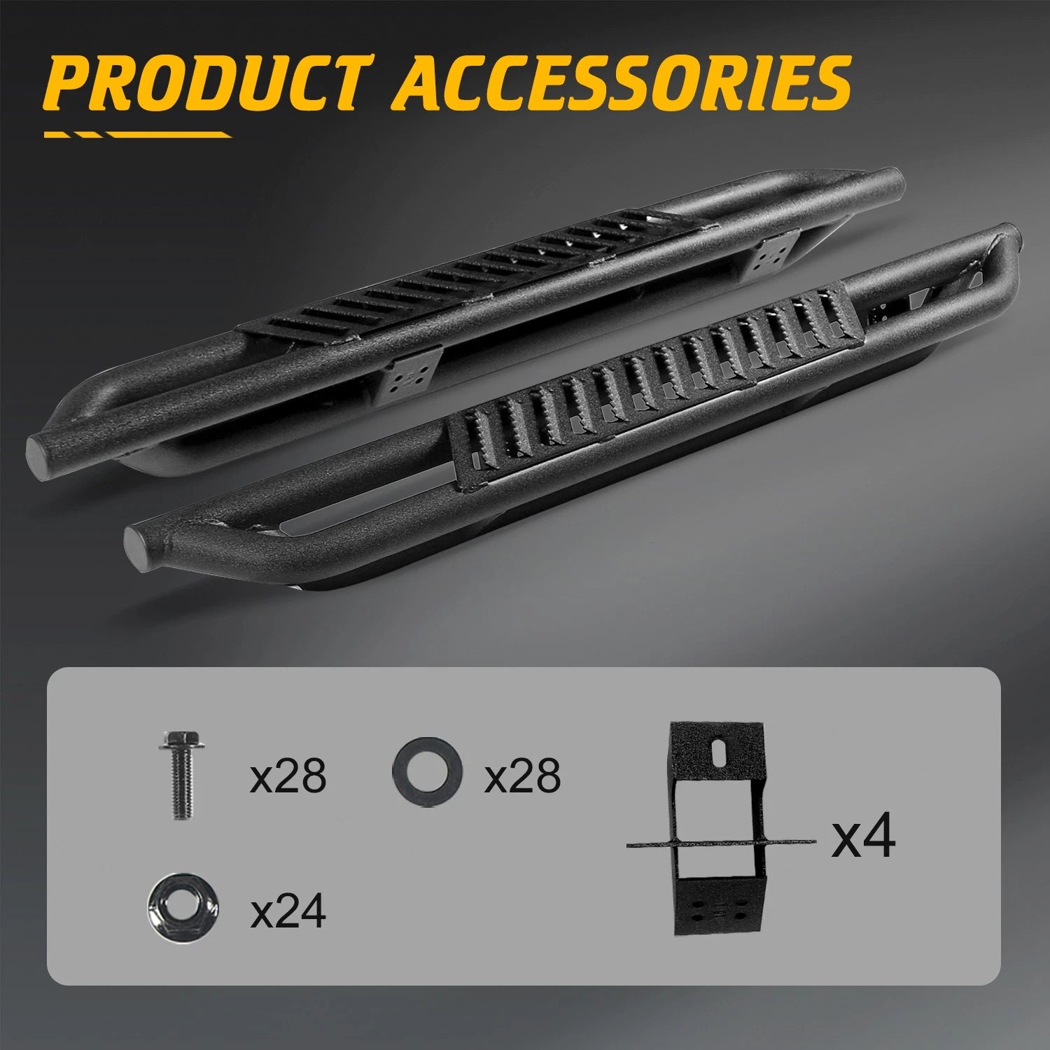 Side Steps Nerf Bars for Jeep Wrangler JK 2 Door (2007–2018)