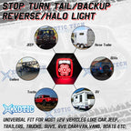 LED Truck Trailer Stop Turn Tail Back Up Light Red/White for 31 Stud Mount (2010-2020)