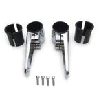 Chrome Billet Aluminum Headlight Fork Mounting Brackets for 35mm 39mm 41mm Forks
