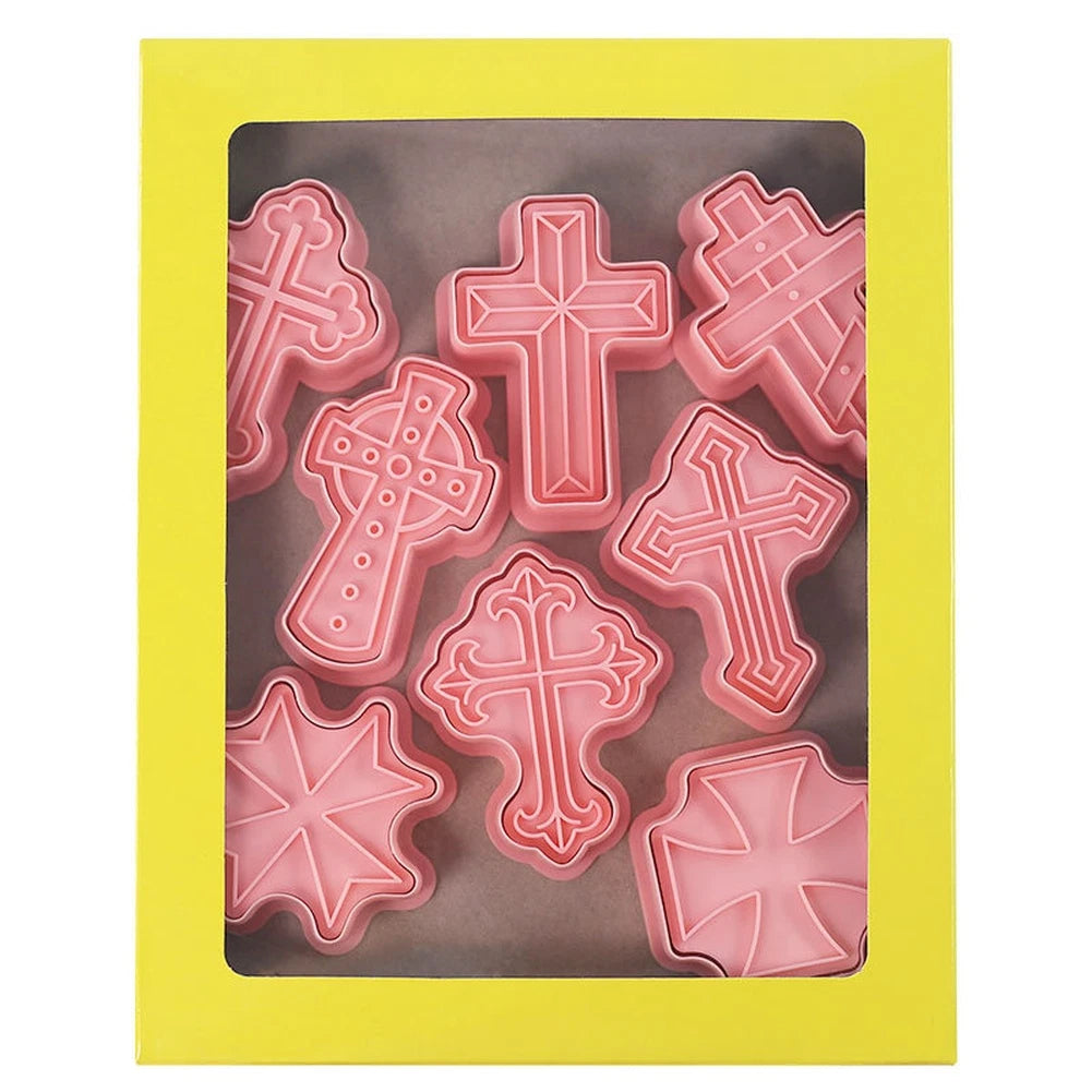 Set of 8 PP Cross Cookie Cutters for Easter Baking