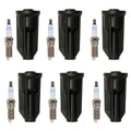 Set of 6 Double Iridium Spark Plugs & NGK Coil Boots for Trailblazer Envoy (L6)