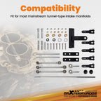 Dual Carburetor Linkage Kit for Universal Applications (Black)