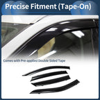 Set of 4 Window Deflectors for Hyundai Sonata (2020) - Black Vent Visors