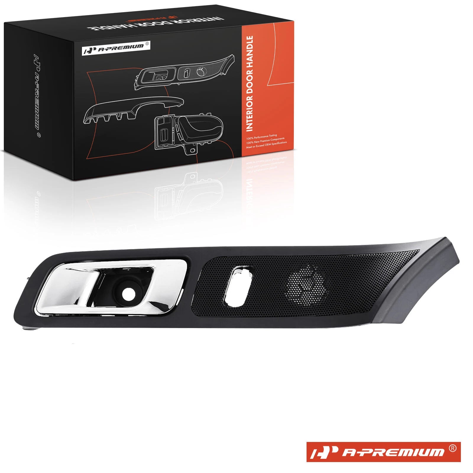 Chrome & Black Front Left Interior Door Handle for Ford Explorer (2011–2015)