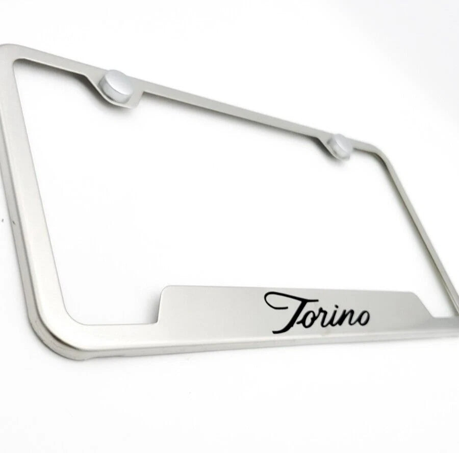 License Plate Frame Replacement Brushed Stainless for Ford Torino (1968–1976)