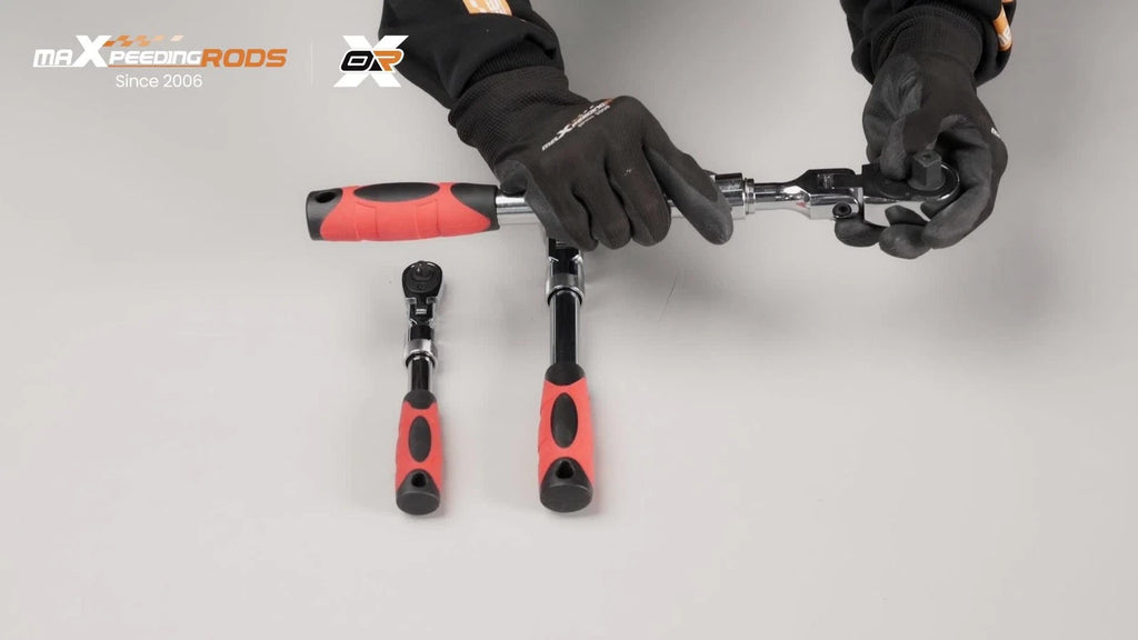 3-Piece Flex-Head Ratchet Wrench Set 72 Tooth 1/4” 3/8” 1/2” Drive