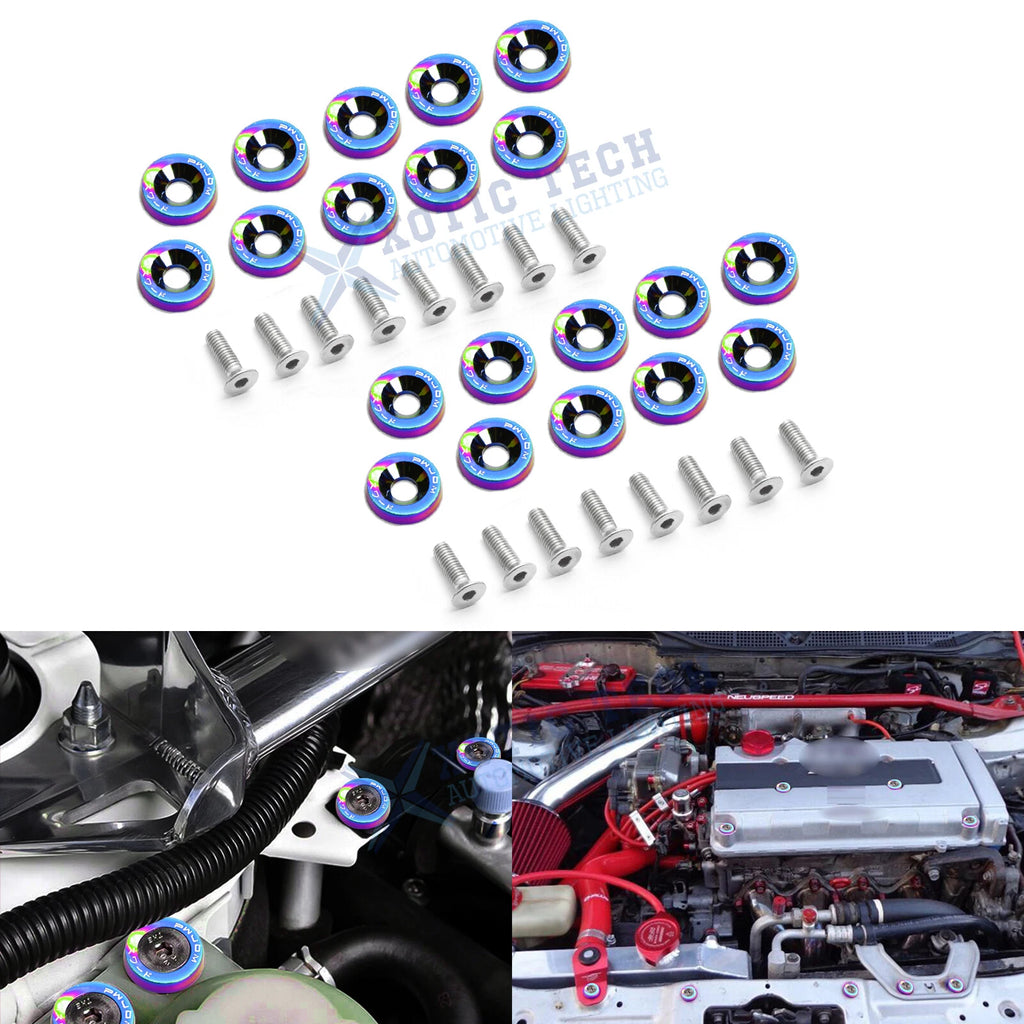 NEO CNC Billet Aluminum Front and Rear Bumper Washer Kit for Engine Bay (—)