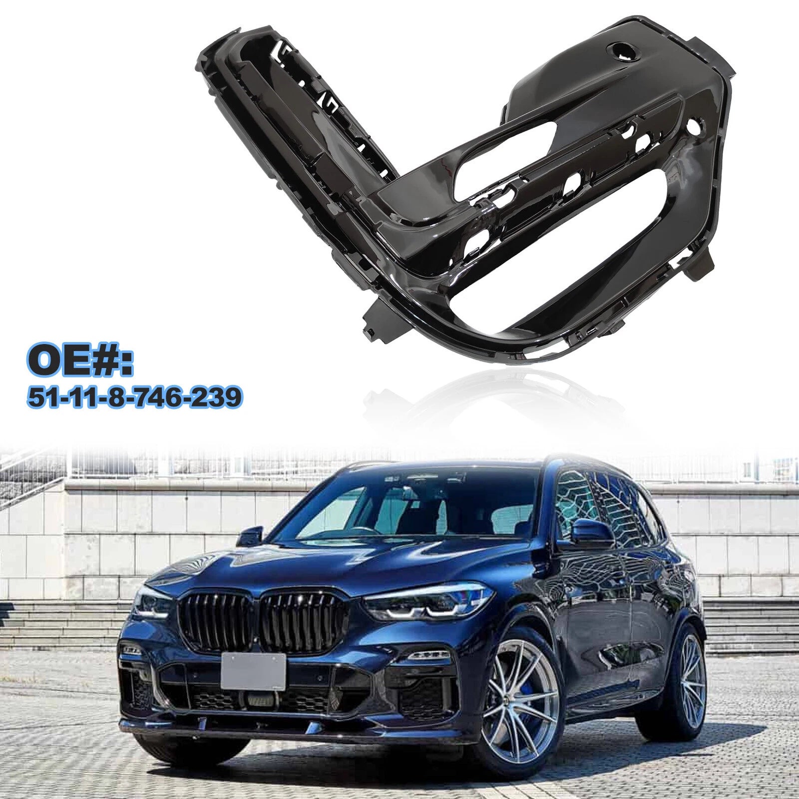 Front Left Fog Light Cover for BMW X5 (2019–2023)