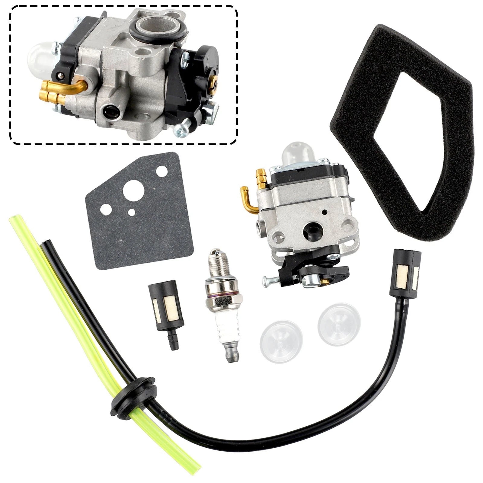 Carburetor Carb Kit for Honda GX31 GX22 (Fuel-Line)