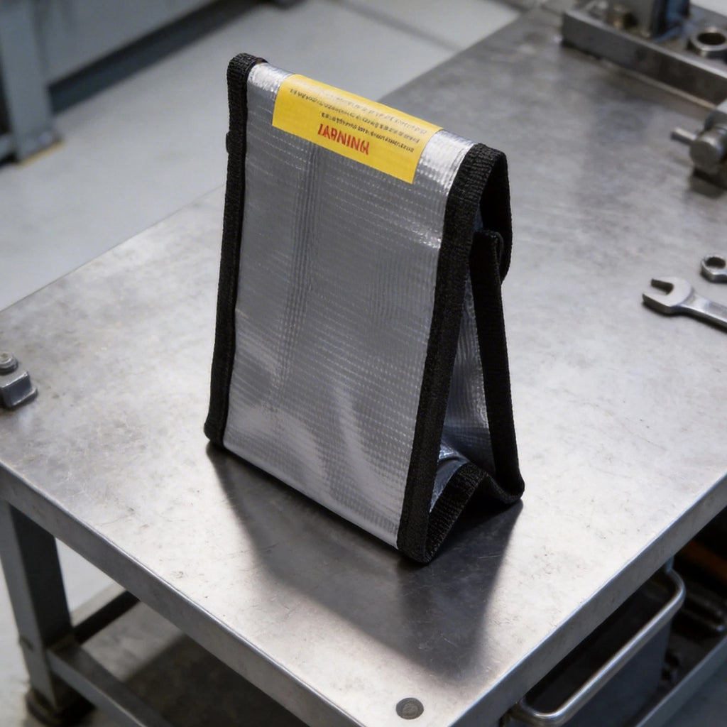 Silver Lithium Battery Charging and Storage Bag for Automotive