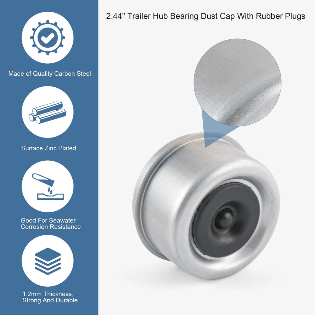 Set of 4 Rubber Dust Caps for Dexter EZ Lube Trailer Axle Hub
