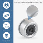 Set of 4 Rubber Dust Caps for Dexter EZ Lube Trailer Axle Hub