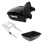 2X Trunk Luggage Backrest Mount Rack for Harley Fat Boy (2008–2017)