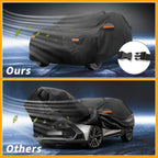 Waterproof Car Cover for Toyota C-HR (2017–2023) Black 190T-PU with Zipper