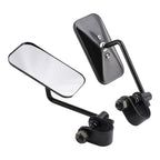 Retro Rectangular Clamp On Black Mirrors for Honda CB250 CB350 CB450 CB750 (1970–1980)