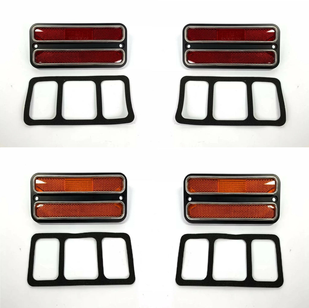 Front Side Marker Light Set Red Amber for Chevy GMC Pickup (1968–1972)