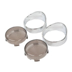 Turn Signal Light Trim Ring Visors & Smoke Lens for Harley Dyna Sportster