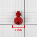 Set of 2 AN4 Female Flare to AN3 Male Hose Fitting Adapter (Red Aluminum)