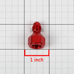 Set of 2 AN4 Female Flare to AN3 Male Hose Fitting Adapter (Red Aluminum)