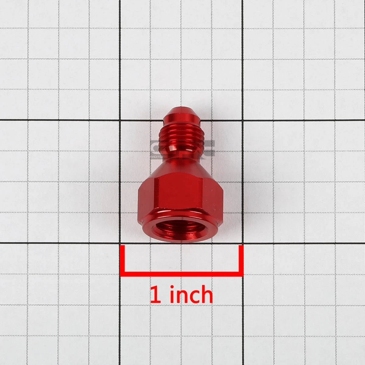 Set of 2 AN4 Female Flare to AN3 Male Hose Fitting Adapter (Red Aluminum)