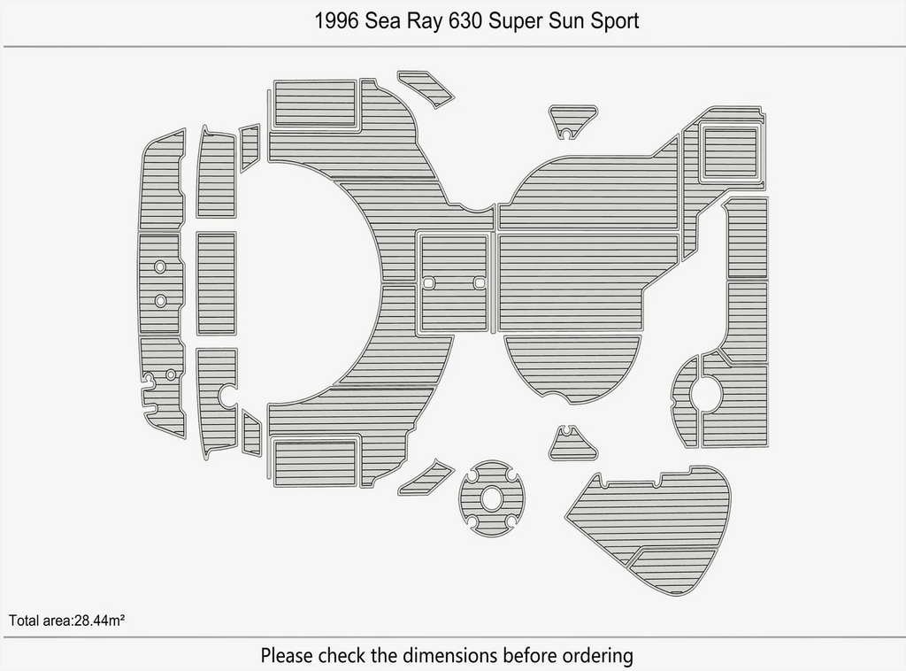 EVA Pad Flooring Mat for Sea Ray 630 Super Sun Sport (1996)