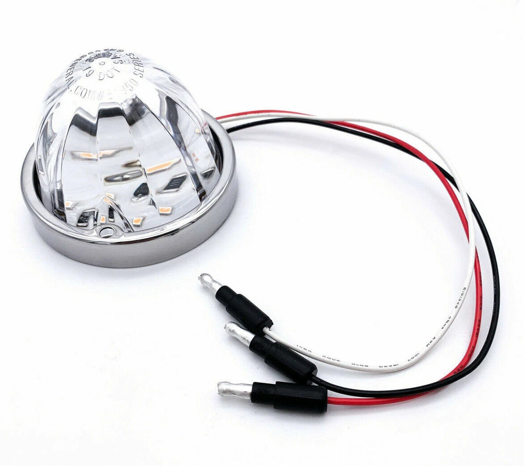 Turn Signal Clearance Light Red LED Clear Lens with Base for Universal (1990–2025)