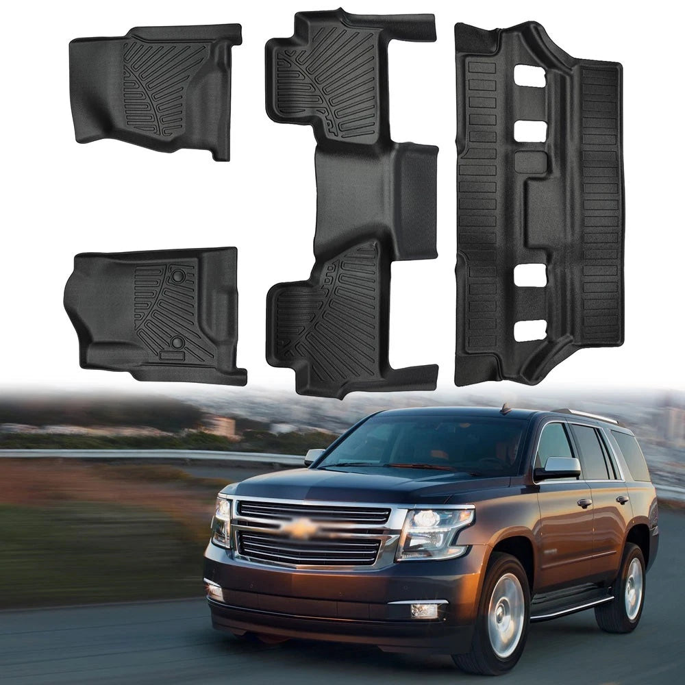 Set of 4 TPE 3D Floor Mats Liners for Chevrolet Tahoe GMC Yukon (2015–2020)