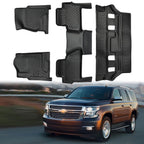 Set of 4 TPE 3D Floor Mats Liners for Chevrolet Tahoe GMC Yukon (2015–2020)