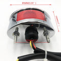 Oval LED Tail Brake Light License Plate for Honda Kawasaki Suzuki Yamaha