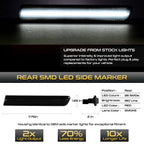 Smoked White Rear Corner Side Marker Lights for Acura TL (2004–2008)